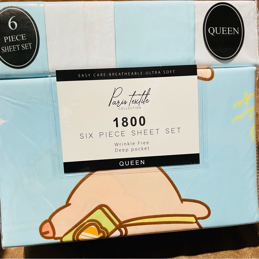 1800 Queen Sheet Set - Lulu the Piggy 6pc NWT